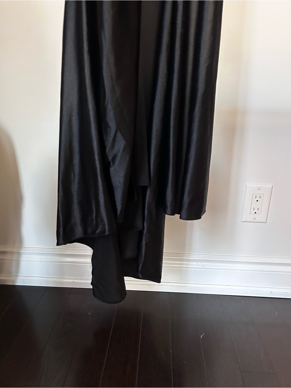 Strapless Black Embellished Prom Gown with High Slit - Picture 6 of 16